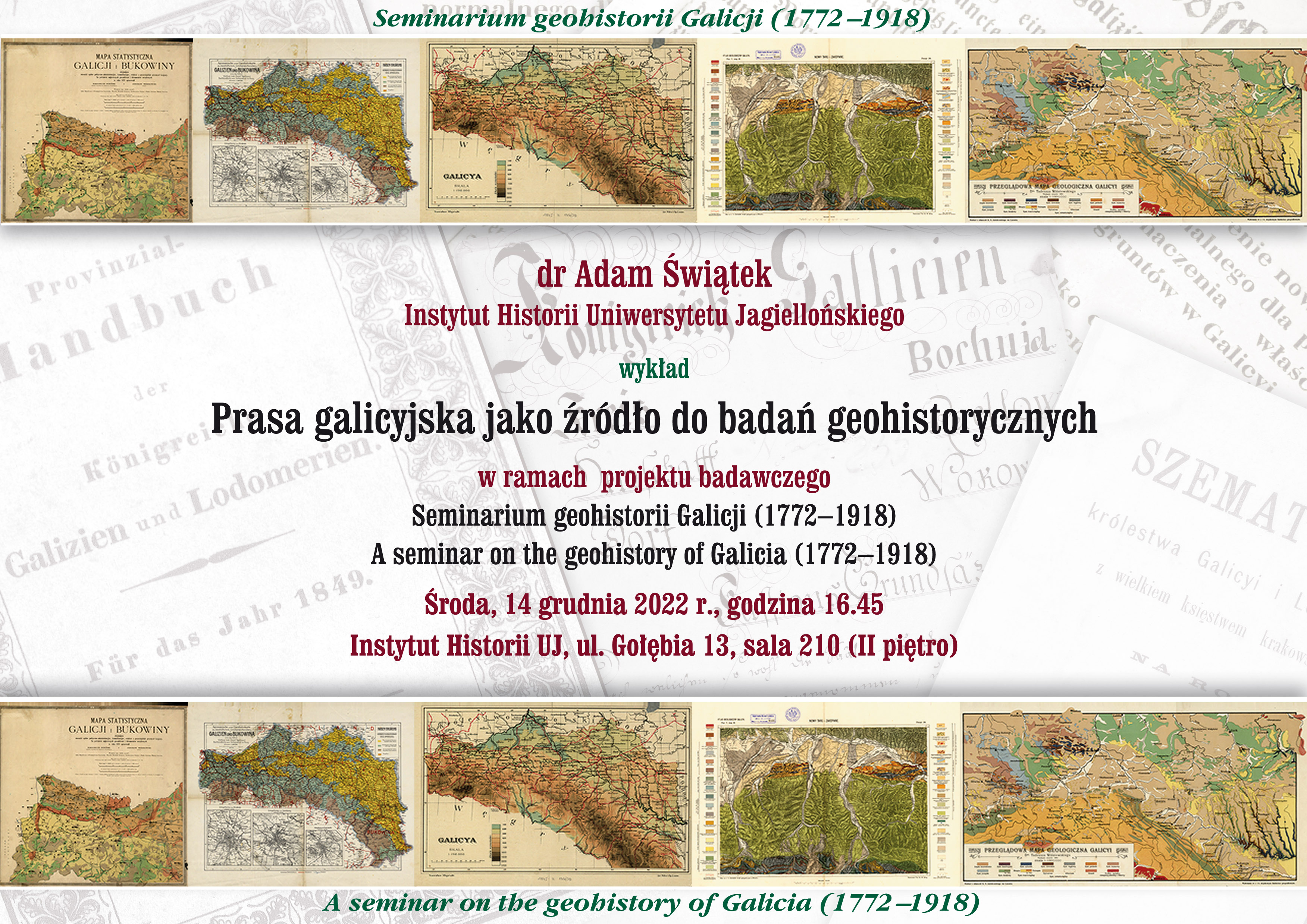 Siódme seminarium geohistorii Galicji (1772-1918)